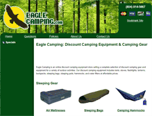 Tablet Screenshot of eaglecamping.com